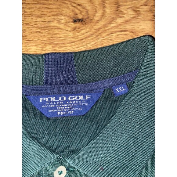 Vintage 90s Polo Ralph Lauren Golf Mens Green Polo Shirt Size XXL - Picture 3 of 3